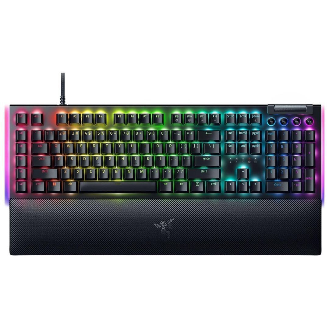 Razer BlackWidow V4 Green Switch RZ03-04690200 Gaming Keyboard with 104 Keys (Black, Refurbished)