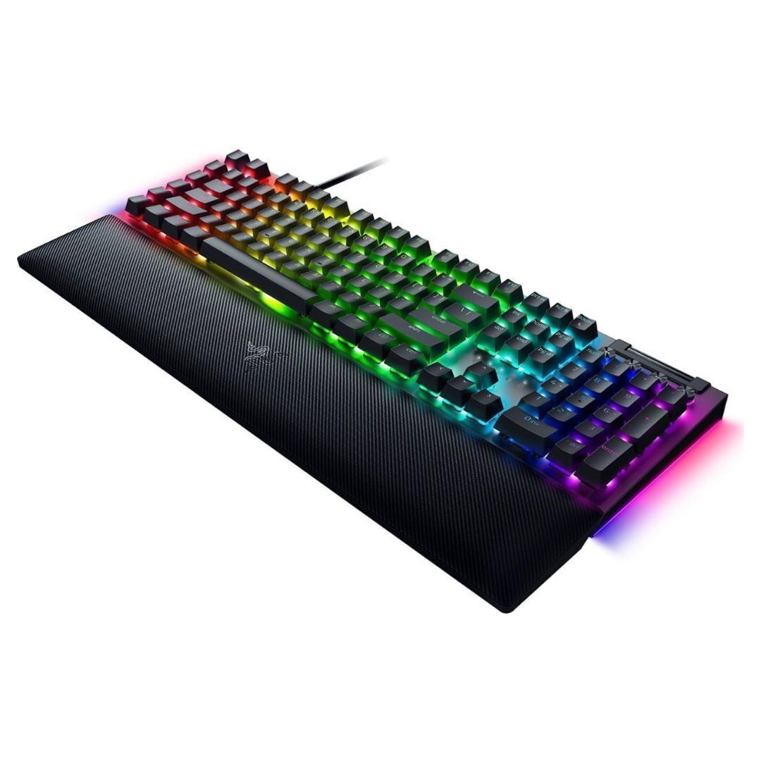 Razer BlackWidow V4 Green Switch Gaming Keyboard, RZ03-04690200, 104 Keys, Black (Certified Refurbished)