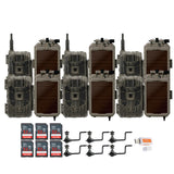 Stealth Cam 40MP Deceptor Max Cellular Trail Camera (6-Pack) with 6x Solar Power Panel Bundle
