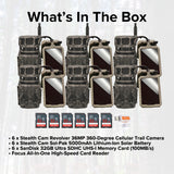 Stealth Cam Revolver 36MP 360-Degree Cellular Trail Camera with 1/4-Inch Mount (6-Pack) Bundle
