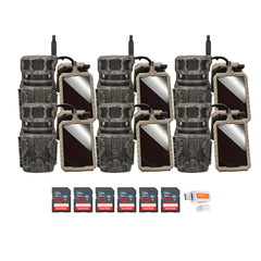 Stealth Cam Revolver 36MP 360-Degree Cellular Trail Camera with 1/4-Inch Mount (6-Pack) Bundle