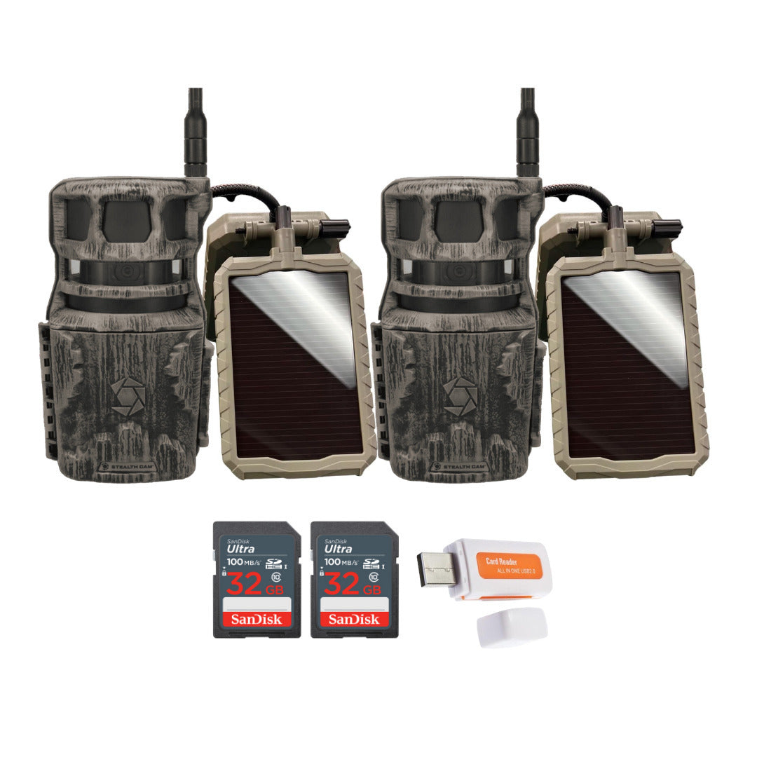 Stealth Cam Revolver 36MP 360-Degree Cellular Trail Camera with 1/4-Inch Mount (2-Pack) Bundle