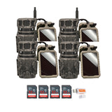 Stealth Cam Revolver 36MP 360-Degree Cellular Trail Camera with 1/4-Inch Mount (4-Pack) Bundle