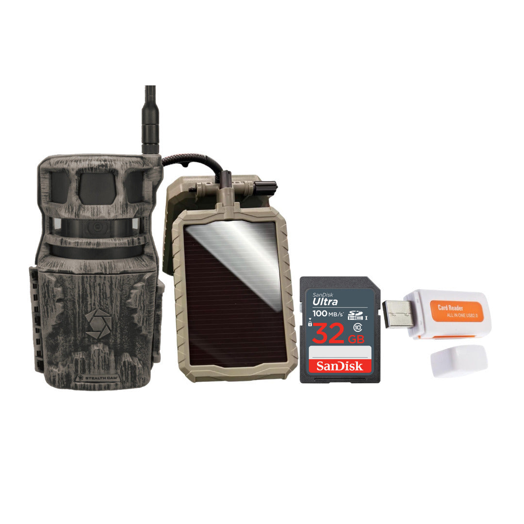 Stealth Cam Revolver 36MP 360-Degree Cellular Trail Camera with 1/4-Inch Threaded Mount Bundle