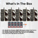 Stealth Cam Revolver 36MP 360-Degree Cellular Trail Camera with 1/4-Inch Mount (10-Pack) Bundle