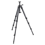 Manfrotto 057 Carbon Fiber 4 Section Geared Adjustable Tripod with Ground Level Adapter (Black)