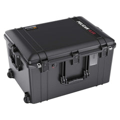 Pelican 1637 Air Case with Divider Insert, Integrated Wheels, and Press and Pull Latches (Black)