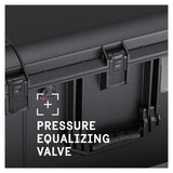 Pelican 1637 Air Case with Divider Insert, Integrated Wheels, and Press and Pull Latches (Black)