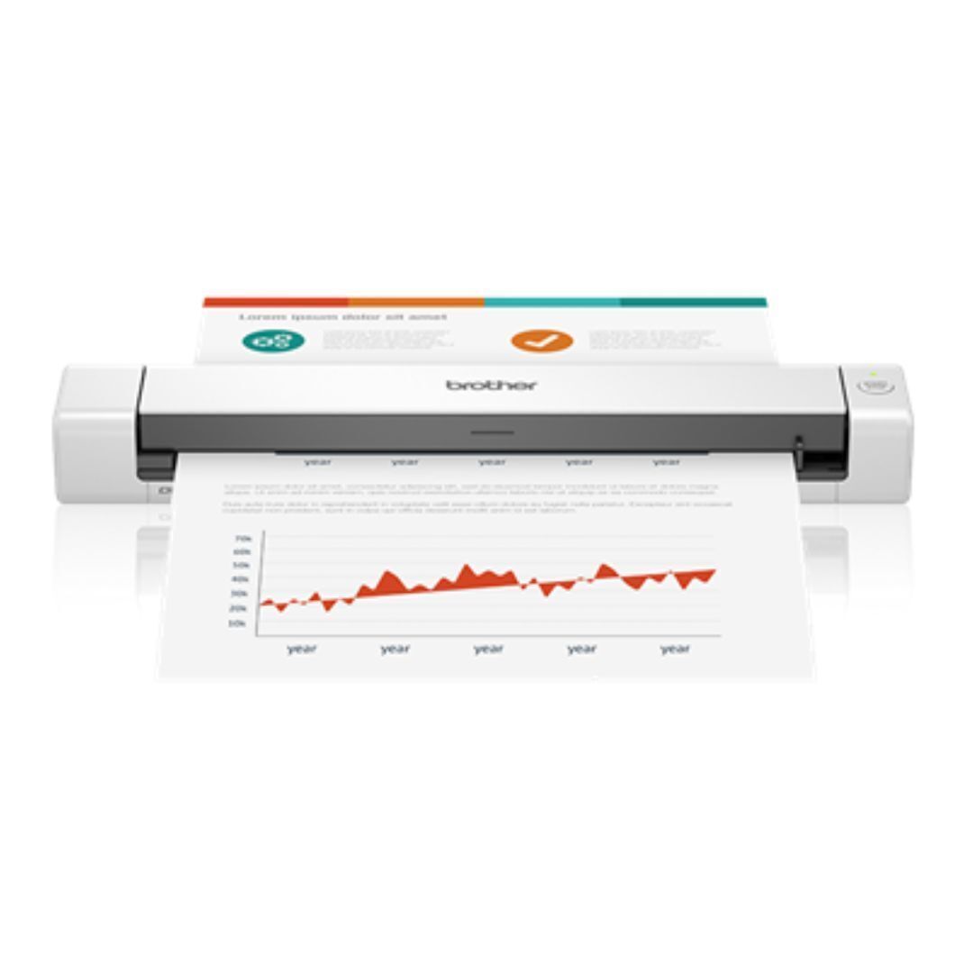 Brother DS-640 Mobile Document Scanner with Scan Speed Up To 16 PPM for On-The-Go Scanning (White)