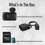 Garmin Dash Cam Mini 3 Ultra-Compact 1080p Camera with 140-Degree Field of View (Black) Bundle