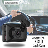 Garmin Dash Cam X310 4K Camera with 140-Degree Field of View and Voice Control (Black) Bundle