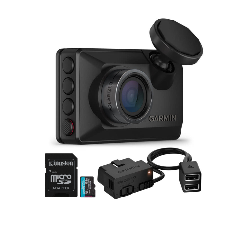 Garmin Dash Cam X210 1440p Camera with 140-Degree Field of View and Voice Control (Black) Bundle
