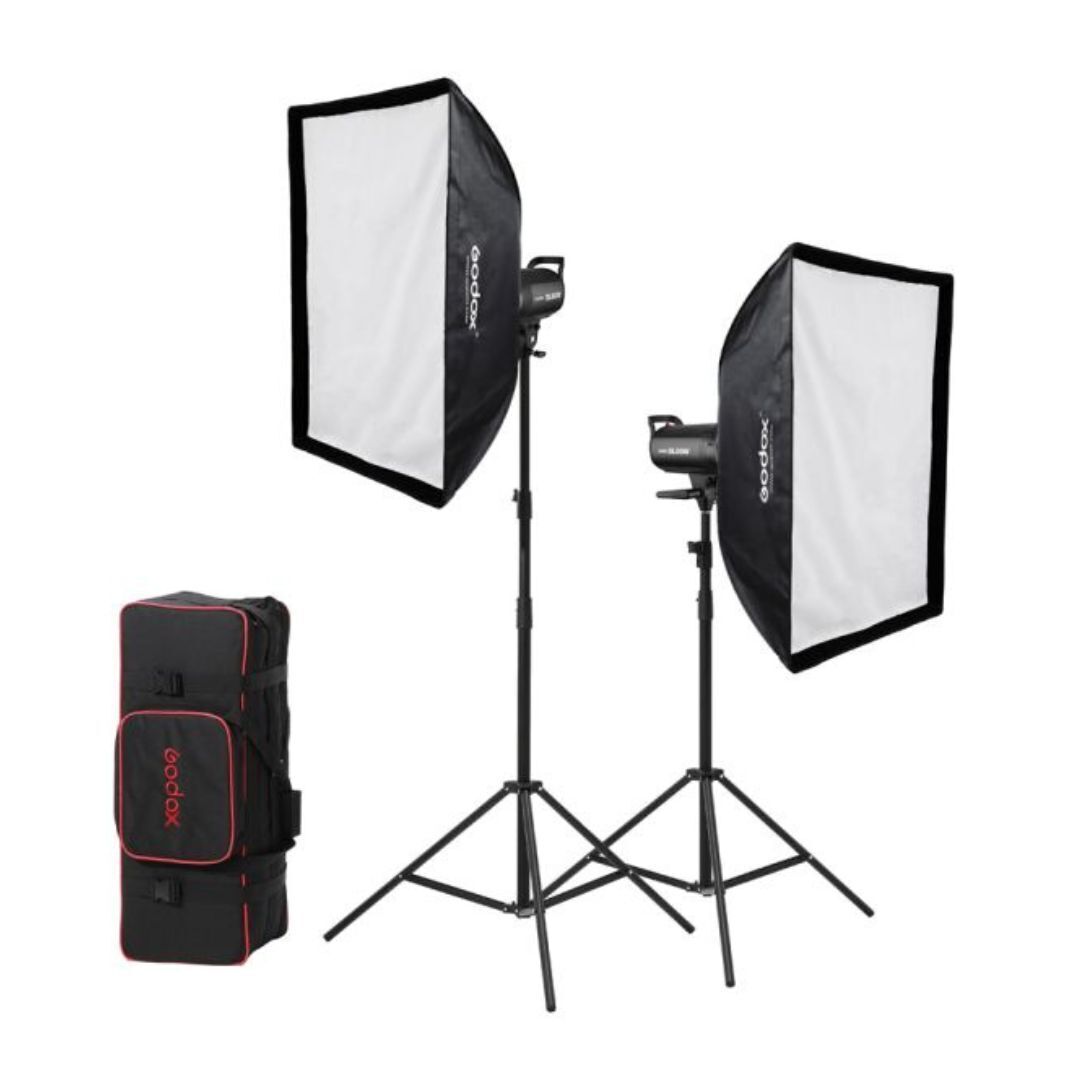 Godox SL60W Daylight LED Video 2-Light Kit with LCD Panel and Wireless Light Adjustment (Black)
