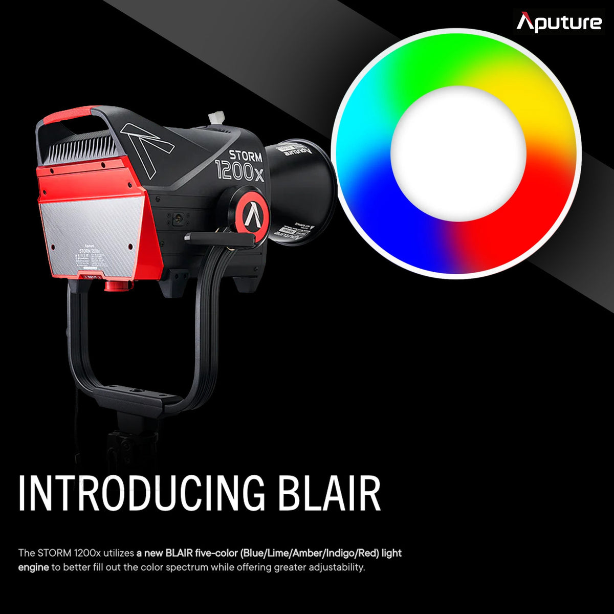 Aputure Storm 1200x with Wide Reflector with Storm 1200x Reflector Kit (Narrow and Medium) Bundle
