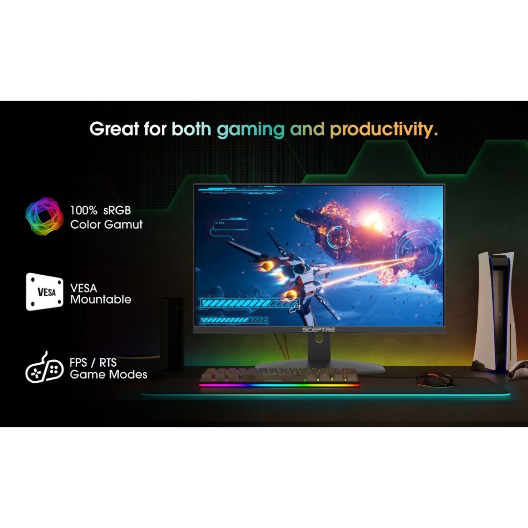 Sceptre 27-Inch FHD 100Hz Edgeless LED Gaming Monitor with AMD FreeSync and Anti-Flicker (Black)