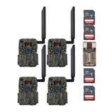 Browning Trail Camera 24MP Defender Wireless Vision Pro HD (4-Pack) with 4x Memory Card Bundle