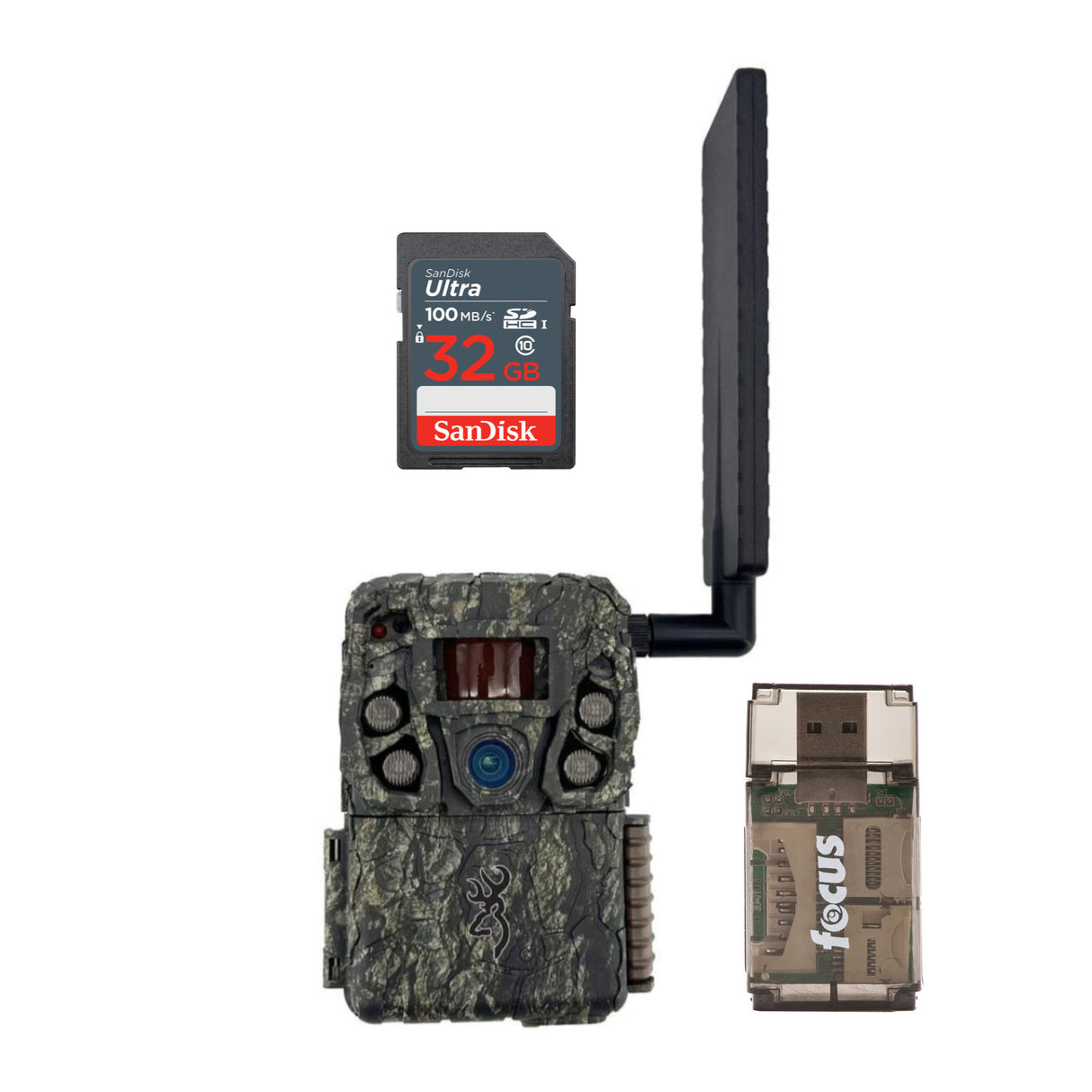 Browning Trail Camera 24 Megapixel Defender Wireless Vision Pro HD with 32GB Memory Card Bundle