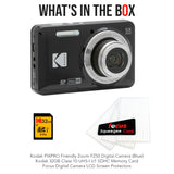 Kodak PIXPRO Friendly Zoom FZ55 Digital Camera (Black) with Digital Camera Screen Protectors Bundle