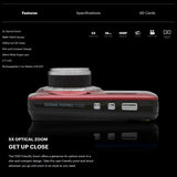 Kodak PIXPRO Friendly Zoom FZ55 Digital Camera (Red) with Digital Camera Screen Protectors Bundle