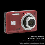 Kodak PIXPRO Friendly Zoom FZ55 Digital Camera (Red) with Digital Camera Screen Protectors Bundle