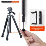 Fotopro X-Aircross 3 Video Tripod with 3K Carbon Fiber Legs and Fast Locking System (Gray)