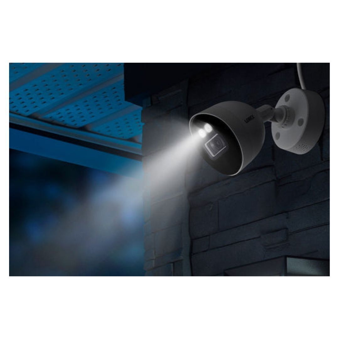 Lorex 4K Smart Deterrence CVI Wired Bullet Camera with 8MP Image Sensor and Durable Design (White)