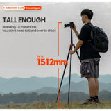 Fotopro X-Aircross 3 Lite Tripod with 3K Carbon Fiber Legs and Fast Locking System (Orange)