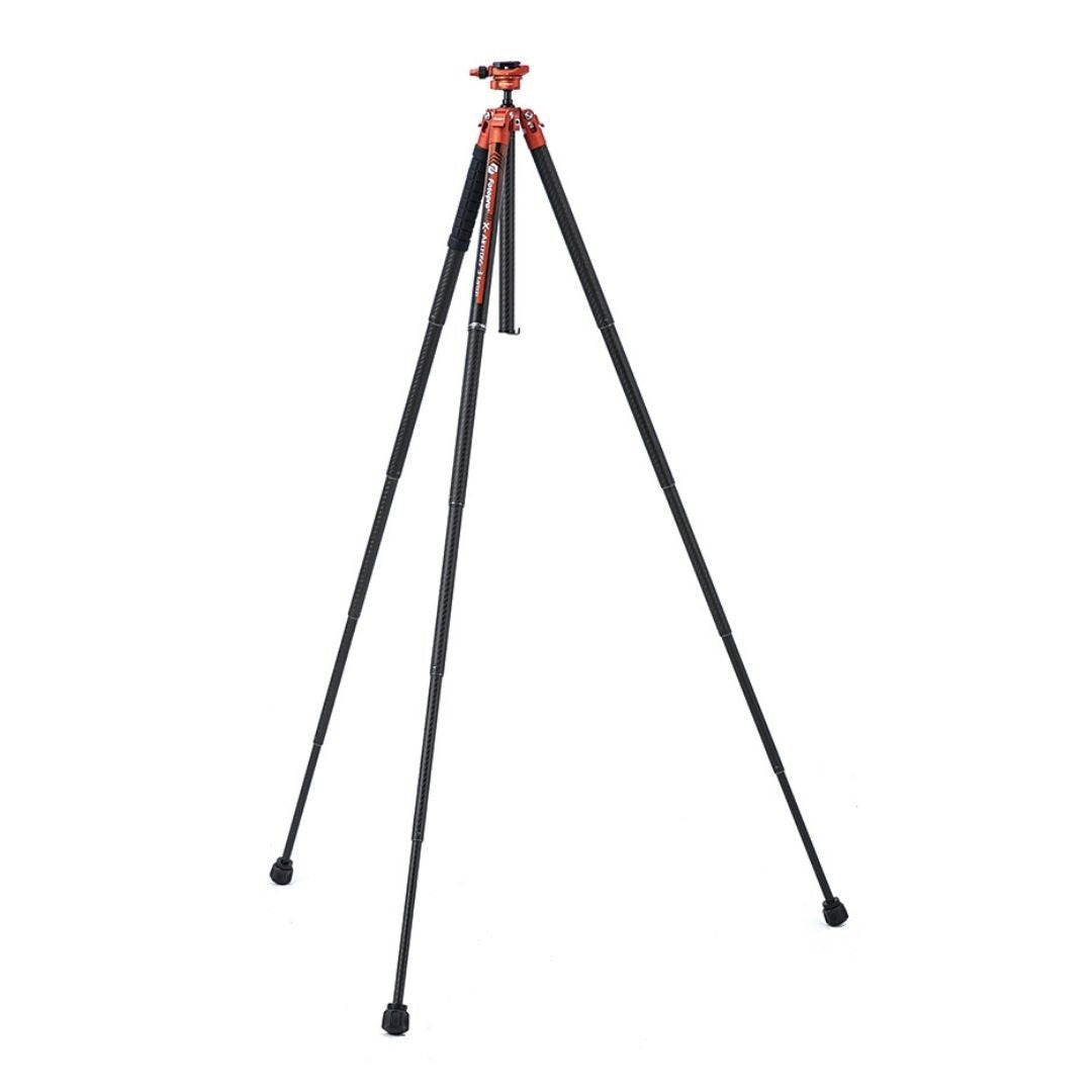 Fotopro X-Aircross 3 Lite Tripod with 3K Carbon Fiber Legs and Fast Locking System (Orange)