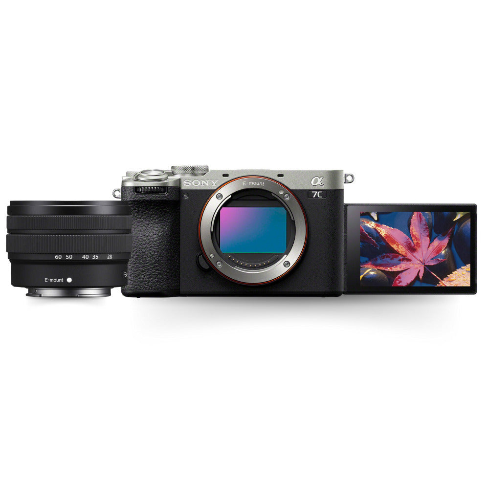 Sony Alpha 7C II Full-Frame Interchangeable Lens Hybrid Camera Body (Silver) with Zoom Lens Bundle