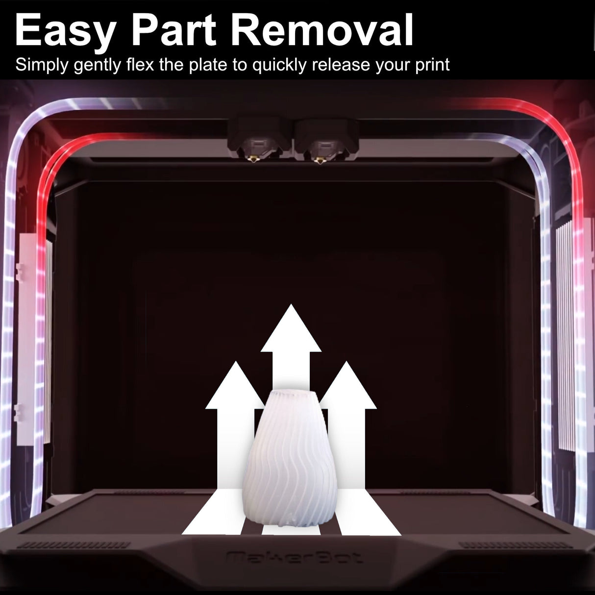 MakerBot 900-0039A Spring Steel Build Plate with Grip Surface for MakerBot METHOD 3D Printer (Black)