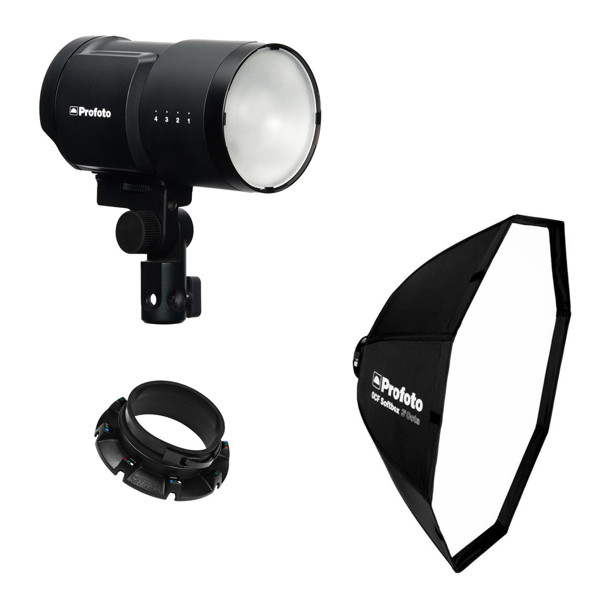 Profoto B10X Off-Camera Flash and Continuous Light with 3-Feet Softbox Octa and Speedring Bundle