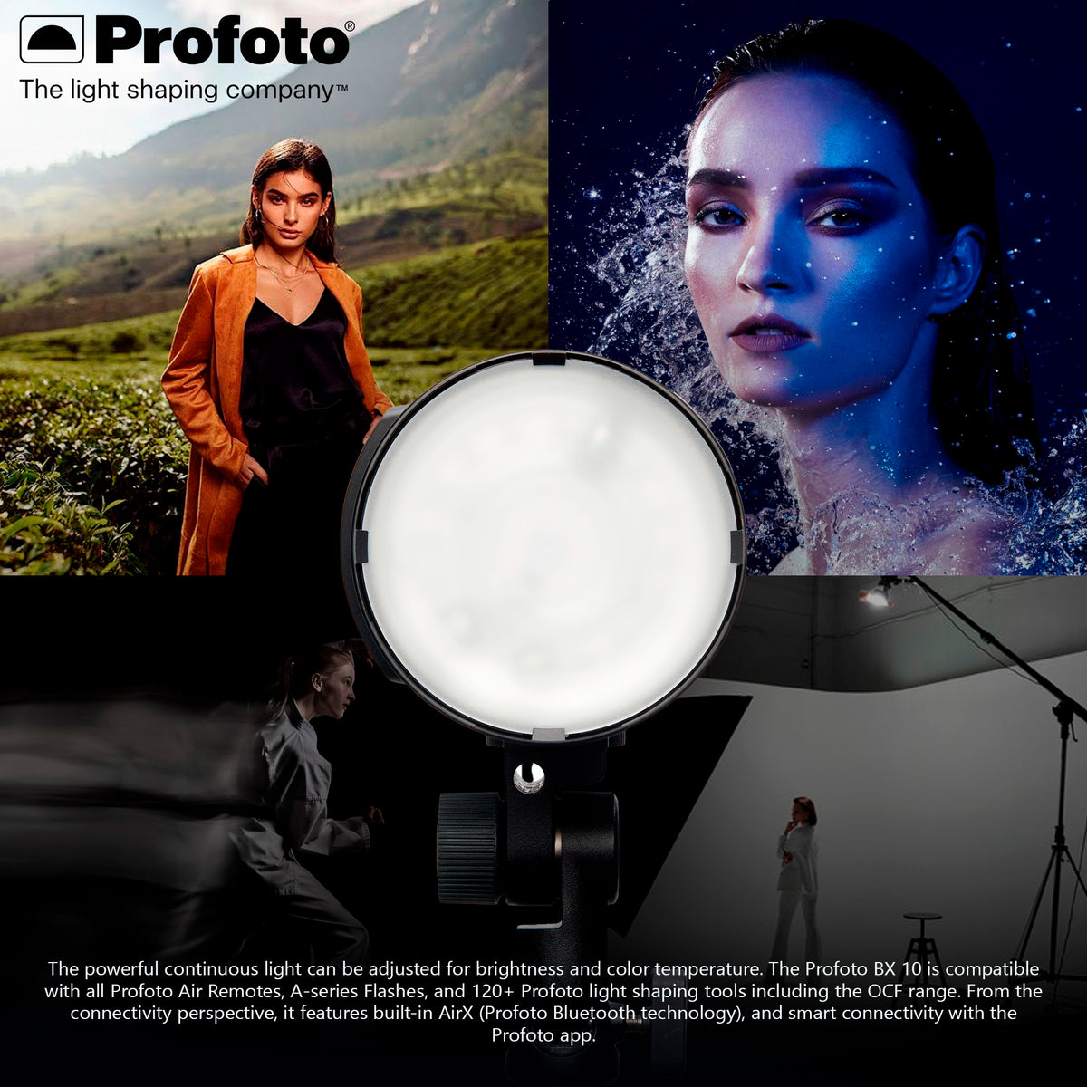 Profoto B10X Off-Camera Flash and Continuous Light with 3-Feet Softbox Octa and Speedring Bundle