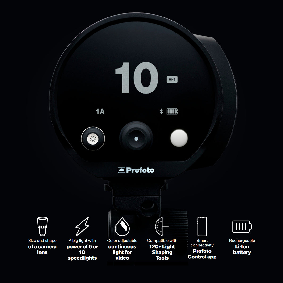 Profoto B10X Off-Camera Flash and Continuous Light with Softbox Octa and Li-Ion Battery Bundle