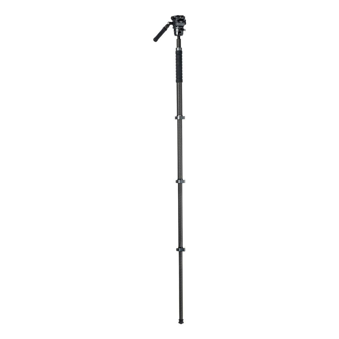 Fotopro X-Airfly Max Video Lightweight Design 2-In-1 Tripod with Flip Lock System (Gray)