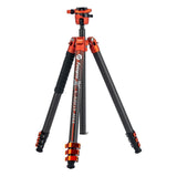 Fotopro X-Airfly Max Video Lightweight Design 2-In-1 Tripod with Flip Lock System (Orange)