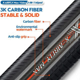 Fotopro X-Airfly Max Video Lightweight Design 2-In-1 Tripod with Flip Lock System (Orange)