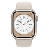 Apple Watch Series 8 GPS and Cellular Smartwatch (Starlight Aluminium with Sport Band, Refurbished)