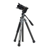 Fotopro X-Aircross 3 Lite Video Tripod with 3K Carbon Fiber Legs and Fast Locking System (Gray)