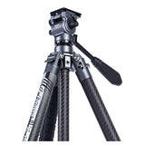 Fotopro X-Aircross 3 Lite Video Tripod with 3K Carbon Fiber Legs and Fast Locking System (Gray)