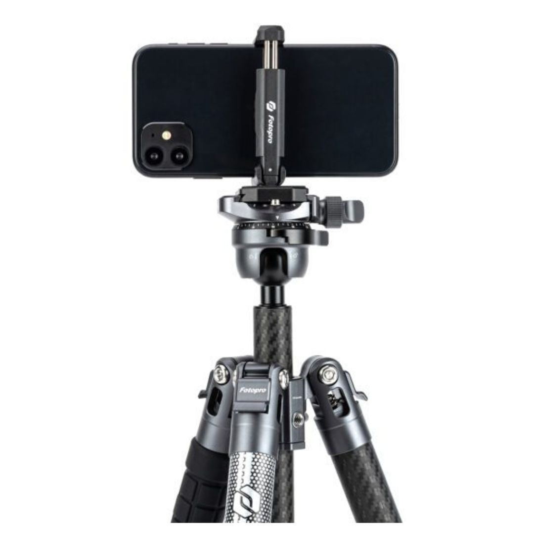 Fotopro X-Airfly Tripod with Lightweight 3K Carbon Fiber Legs and Flip Lock System (Gray)
