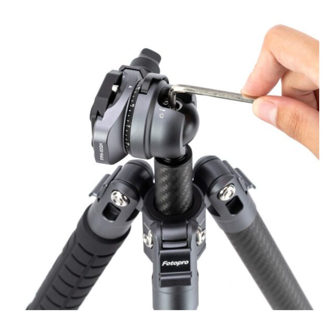 Fotopro X-Airfly Tripod with Lightweight 3K Carbon Fiber Legs and Flip Lock System (Gray)