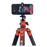 Fotopro X-Aircross 3 Tripod with Lightweight 3K Carbon Fiber Legs and Fast Locking System (Orange)