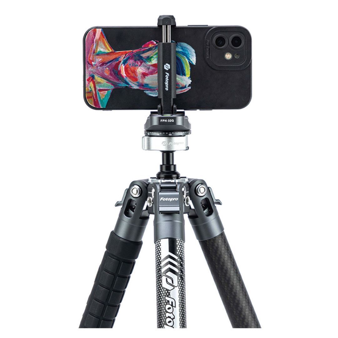 Fotopro X-Aircross 3 Lite Tripod with 3K Carbon Fiber Legs and Fast Locking System (Gray)