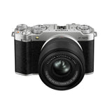 Fujifilm X-M5 Mirrorless Digital Camera with XC15-45mm F3.5-5.6 OIS PZ Lens and LCD Display (Silver)