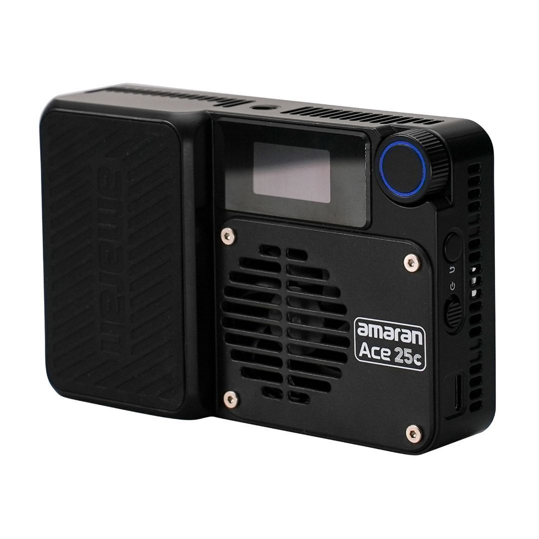 amaran Ace 25c RGBWW Full Color Compact LED Light with Ace Lock Quick-Release Mount (Charcoal)