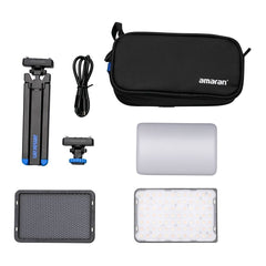 amaran Ace 25x Travel Ready Compact LED Light Creator Kit with Long-Lasting Battery (Silver)