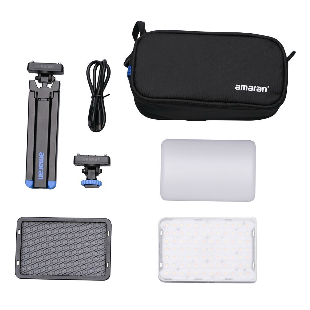 amaran Ace 25x Travel Ready Compact LED Light Creator Kit with Long-Lasting Battery (White)