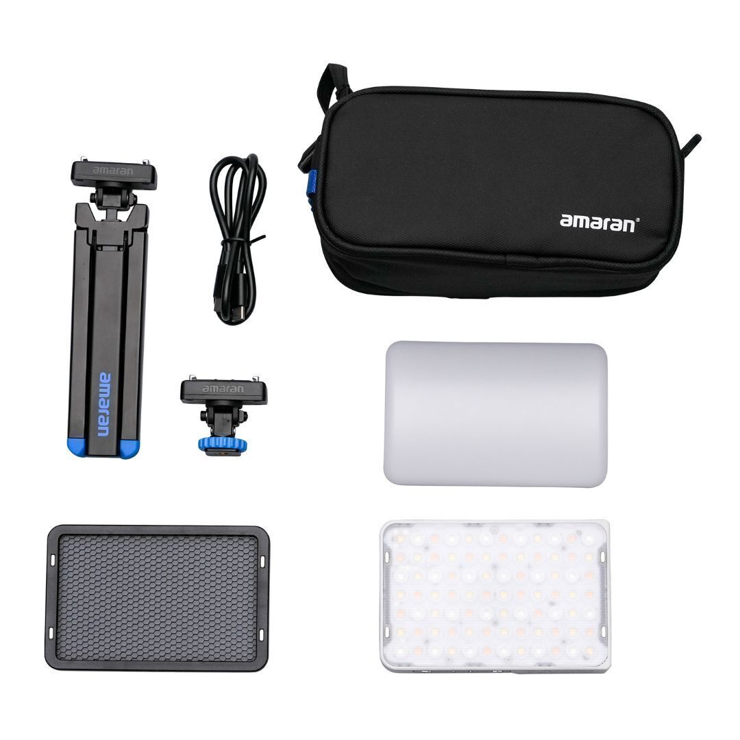 amaran Ace 25c Travel Ready Compact LED Light Creator Kit with Long-Lasting Battery (White)