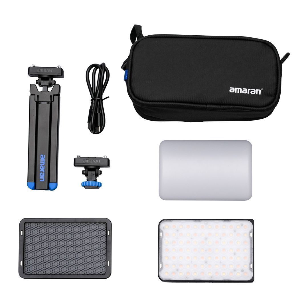 amaran Ace 25x Travel Ready Compact LED Light Creator Kit with Long-Lasting Battery (Charcoal)