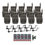 Stealth Cam Revolver 40MP Pro 360-Degree Cellular Trail Camera with 0.25-Inch Mount (10-Pack) Bundle